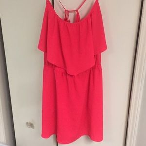 Bright pink sundress